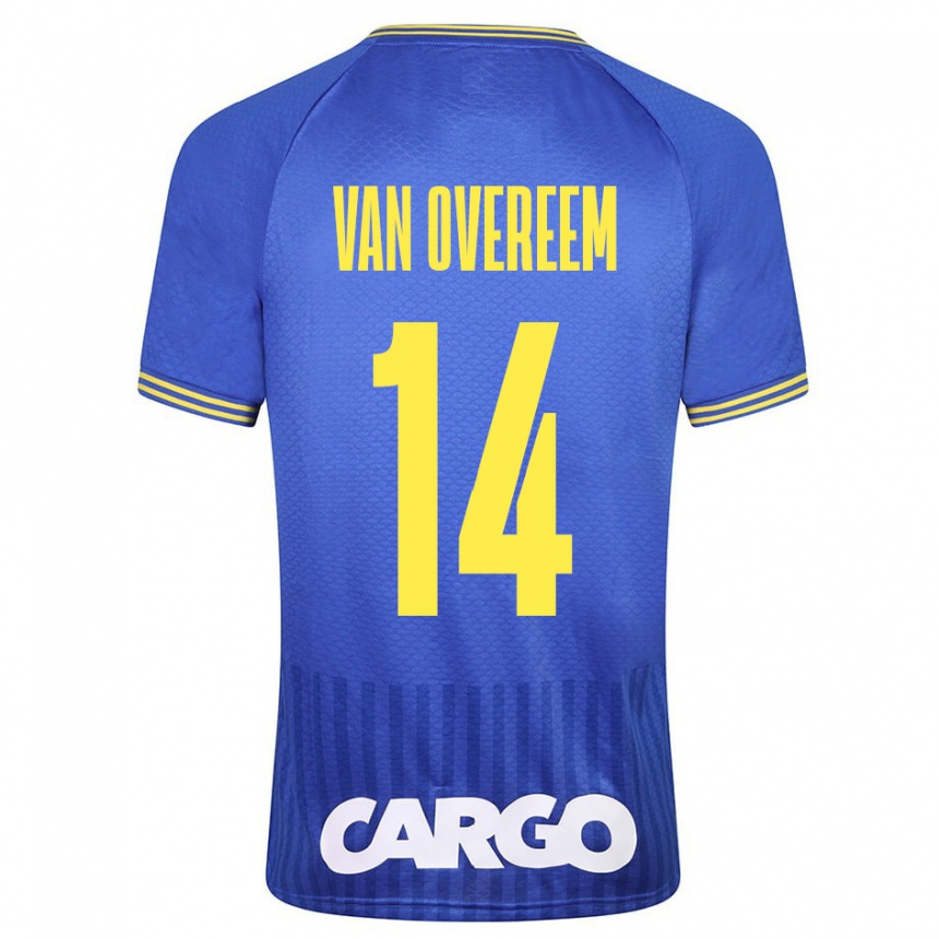 Niño Fútbol Camiseta Joris Van Overeem #14 Azul 2ª Equipación 2023/24