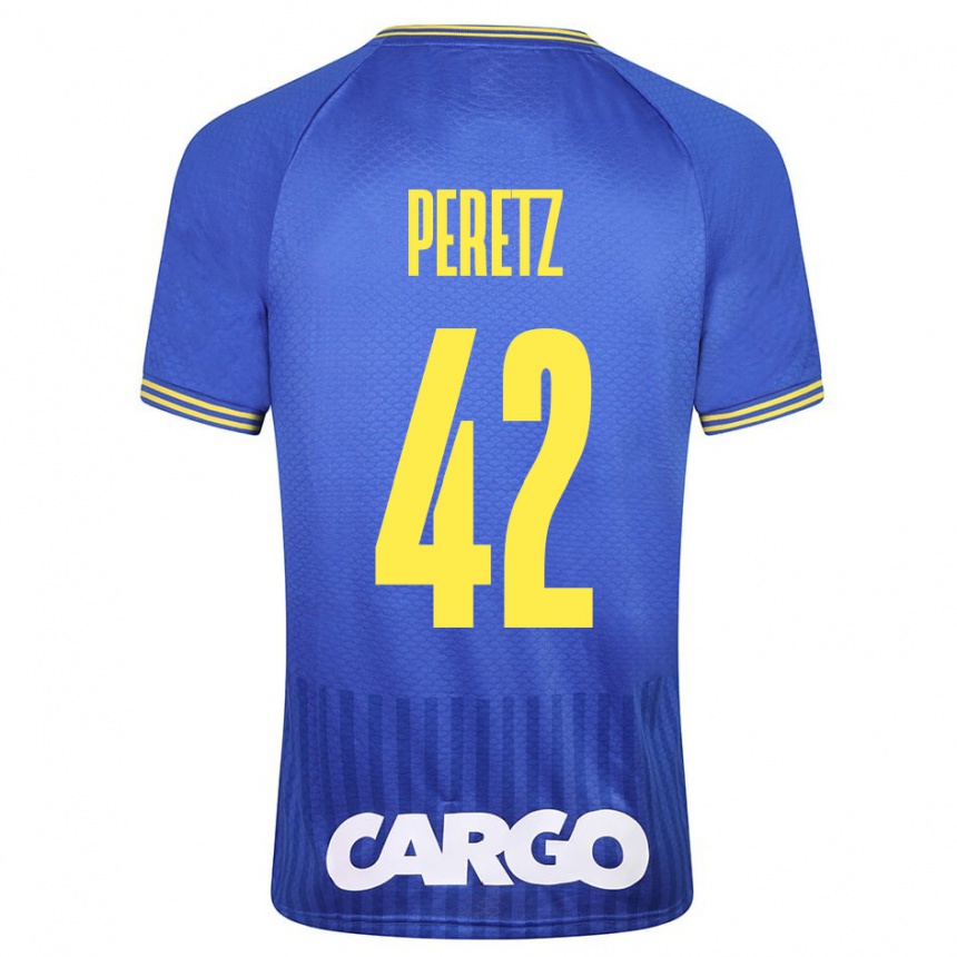 Niño Fútbol Camiseta Dor Peretz #42 Azul 2ª Equipación 2023/24