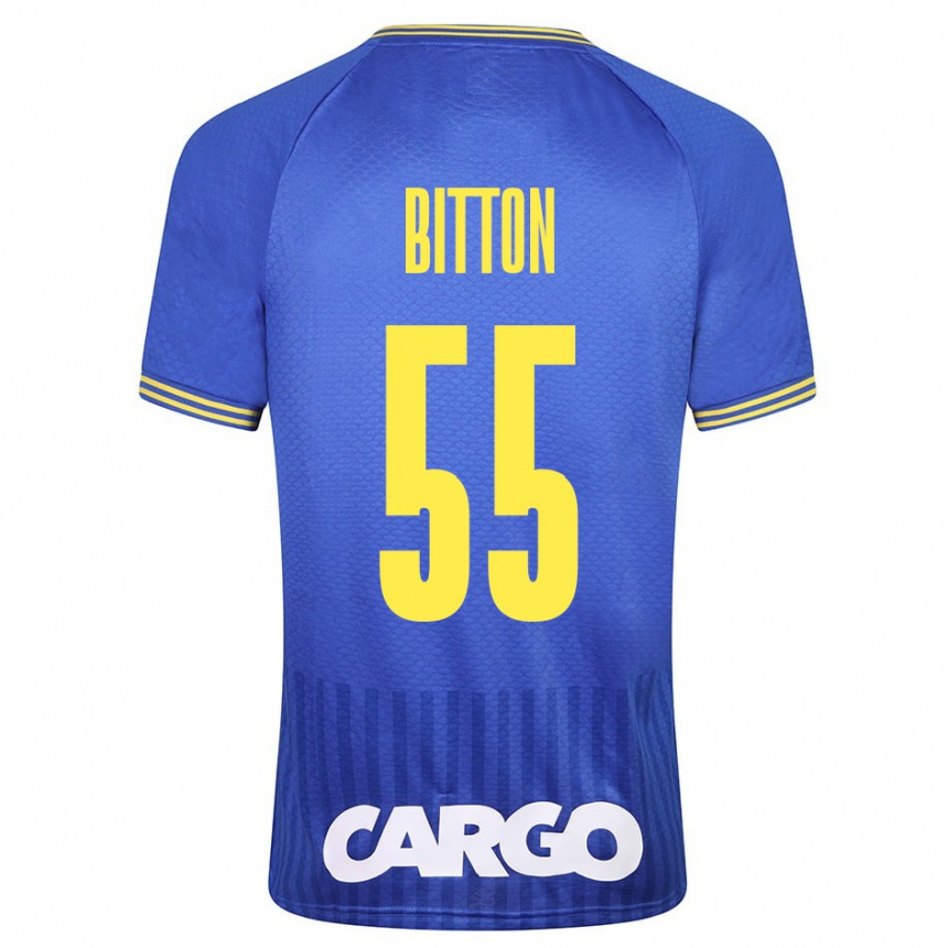 Niño Fútbol Camiseta Nir Bitton #55 Azul 2ª Equipación 2023/24