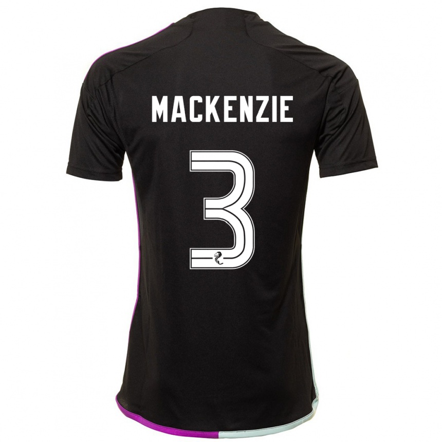 Niño Fútbol Camiseta Jack Mackenzie #3 Negro 2ª Equipación 2023/24