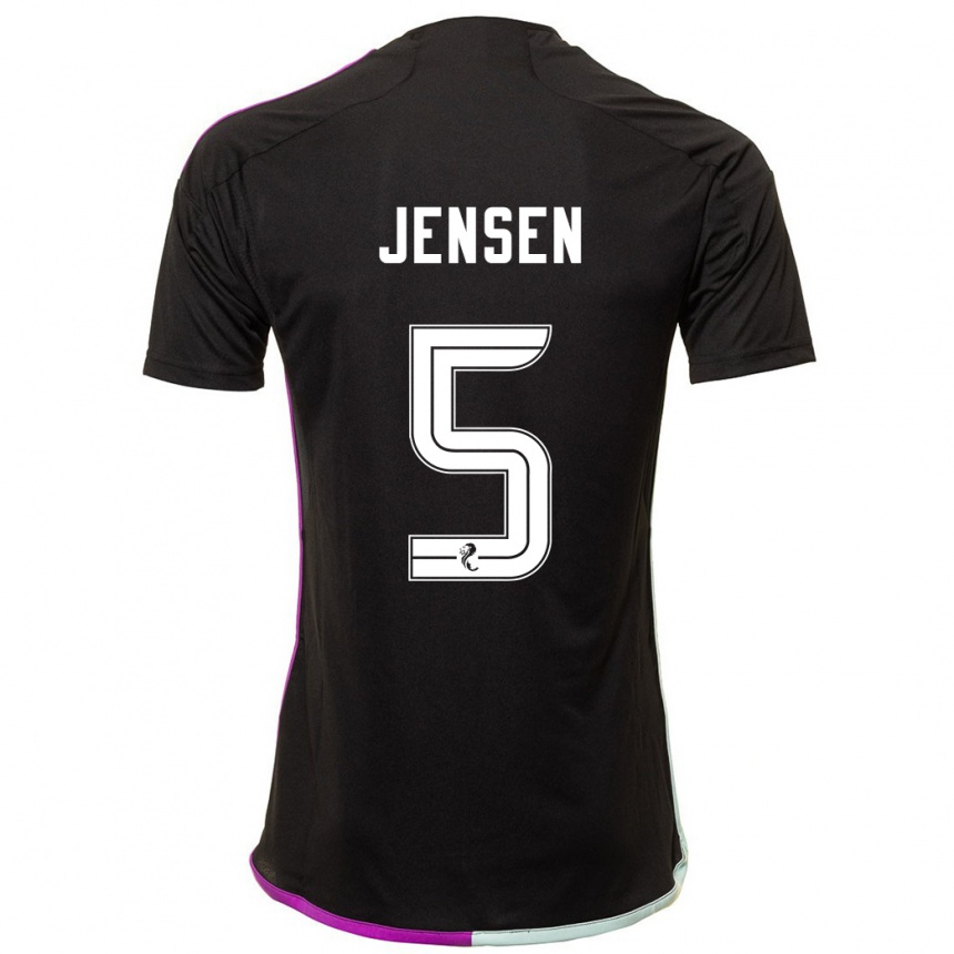 Niño Fútbol Camiseta Richard Jensen #5 Negro 2ª Equipación 2023/24