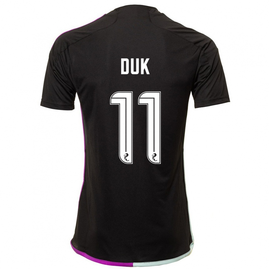 Niño Fútbol Camiseta Duk #11 Negro 2ª Equipación 2023/24