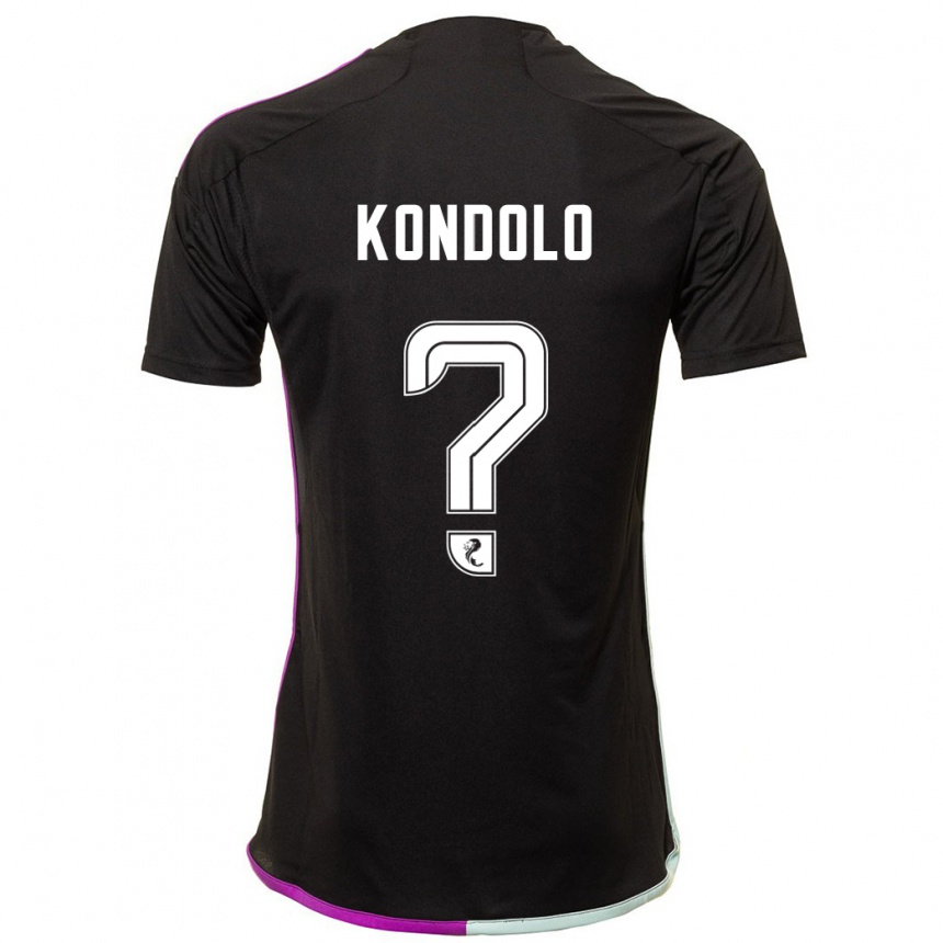 Niño Fútbol Camiseta Christovie Kondolo #0 Negro 2ª Equipación 2023/24