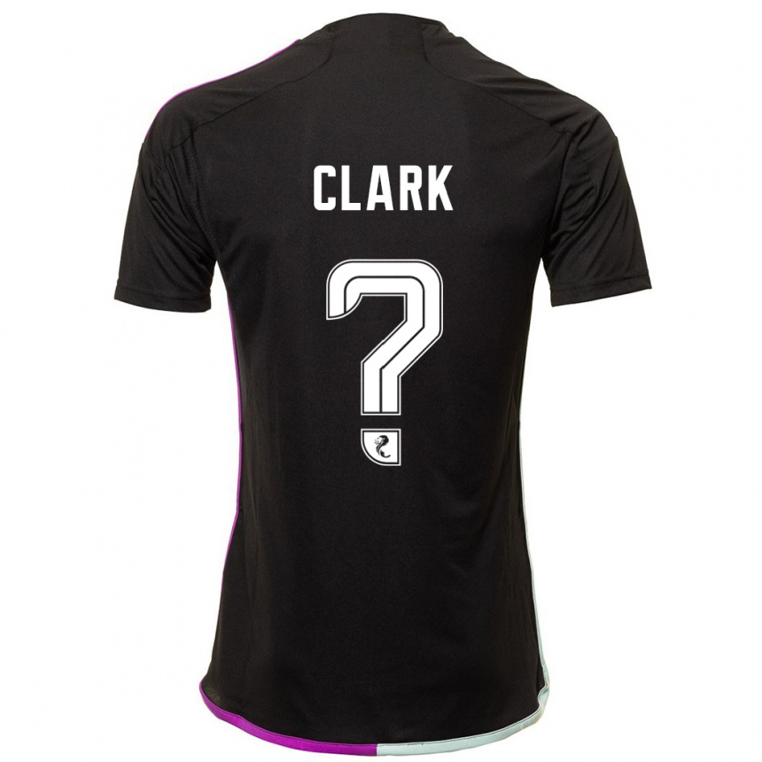 Niño Fútbol Camiseta Ellis Clark #0 Negro 2ª Equipación 2023/24