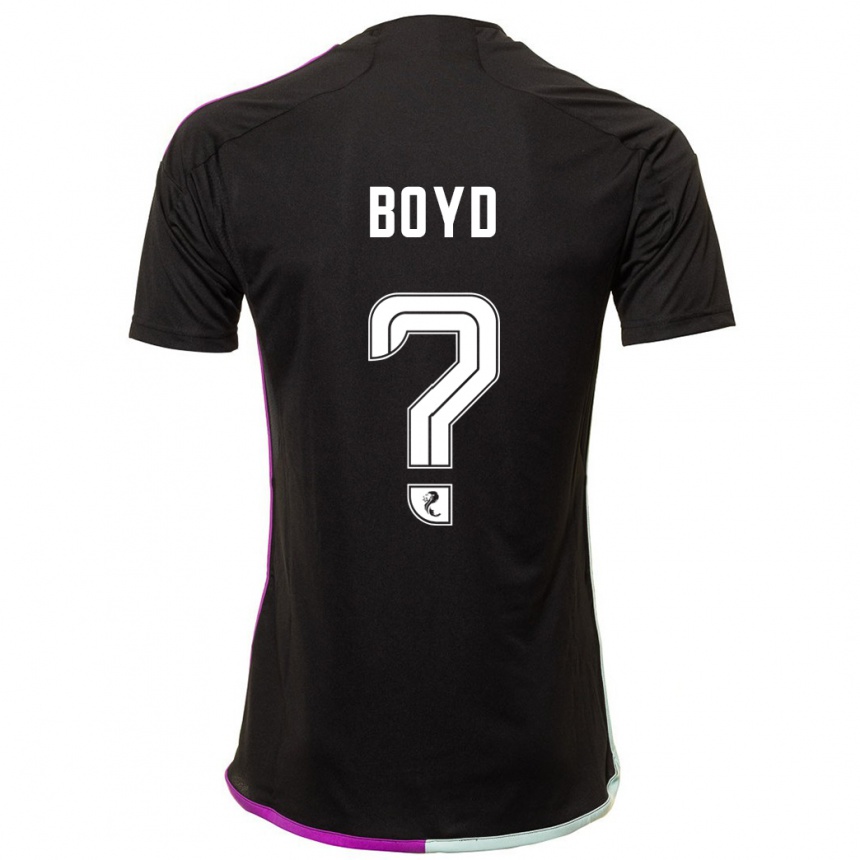 Niño Fútbol Camiseta Fletcher Boyd #0 Negro 2ª Equipación 2023/24