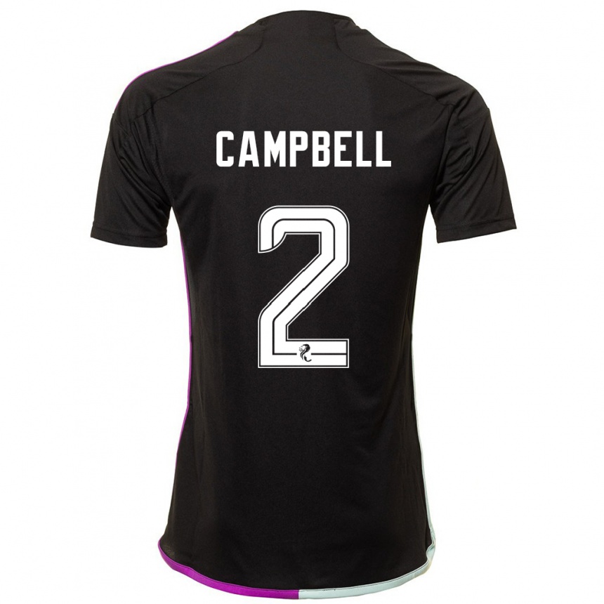 Niño Fútbol Camiseta Loren Campbell #2 Negro 2ª Equipación 2023/24