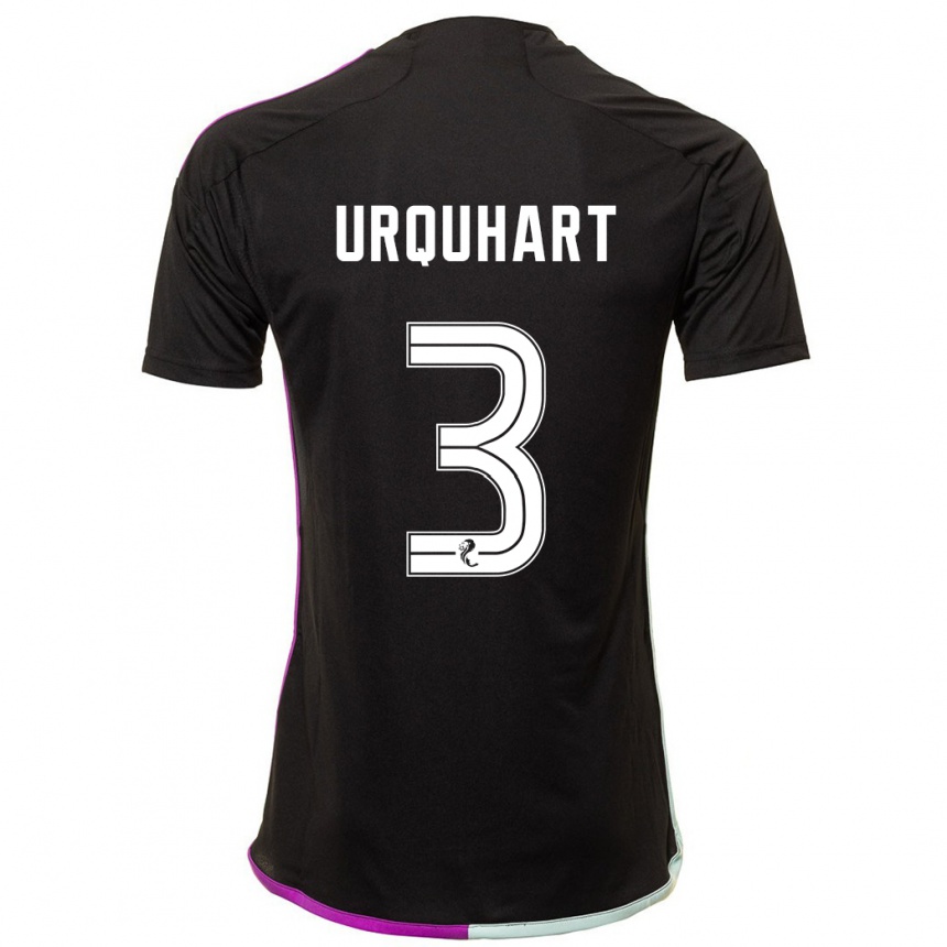 Niño Fútbol Camiseta Millie Urquhart #3 Negro 2ª Equipación 2023/24