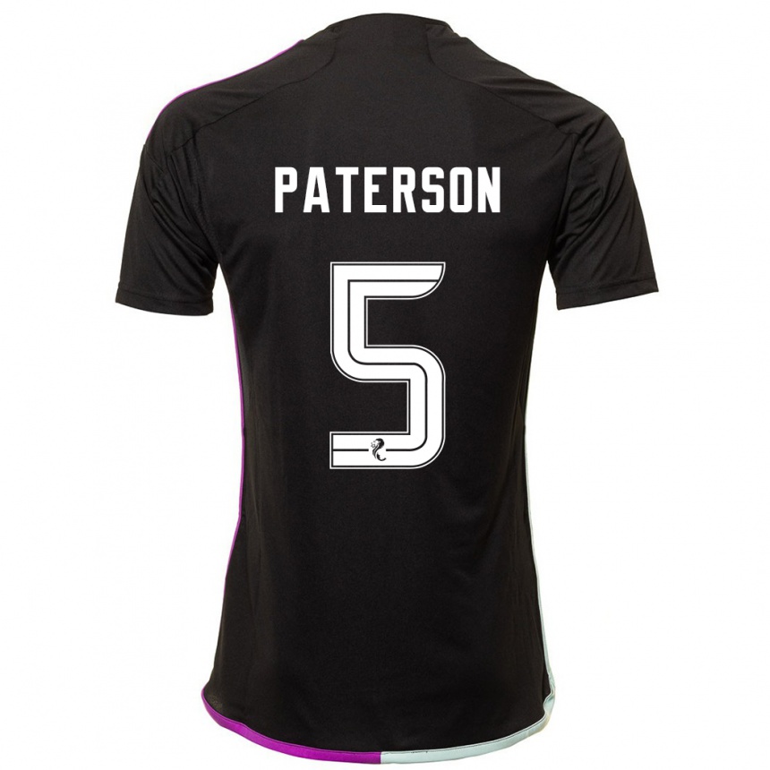 Niño Fútbol Camiseta Donna Paterson #5 Negro 2ª Equipación 2023/24
