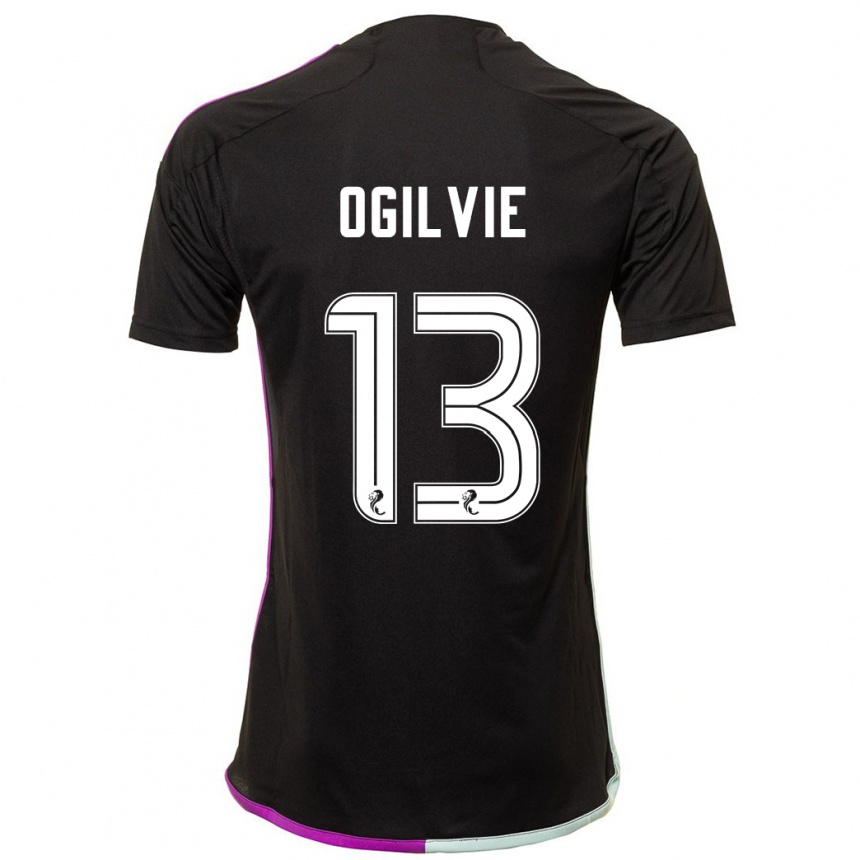 Niño Fútbol Camiseta Francesca Ogilvie #13 Negro 2ª Equipación 2023/24