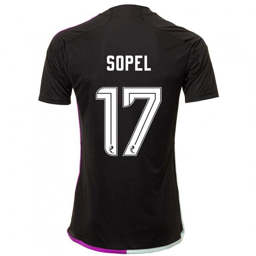 Niño Fútbol Camiseta Nadia Sopel #17 Negro 2ª Equipación 2023/24