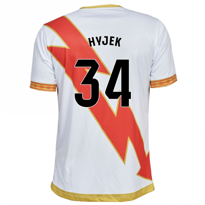 Hombre Fútbol Camiseta David Hyjek #34 Blanco 1ª Equipación 2023/24