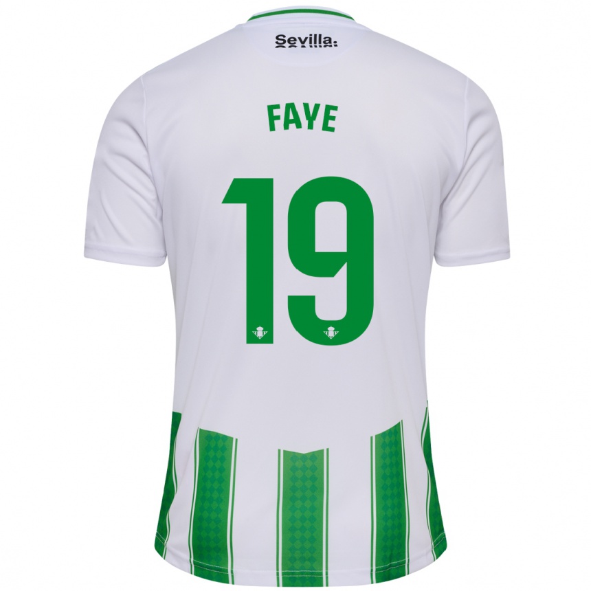 Hombre Fútbol Camiseta Souleymane Faye #19 Blanco 1ª Equipación 2023/24