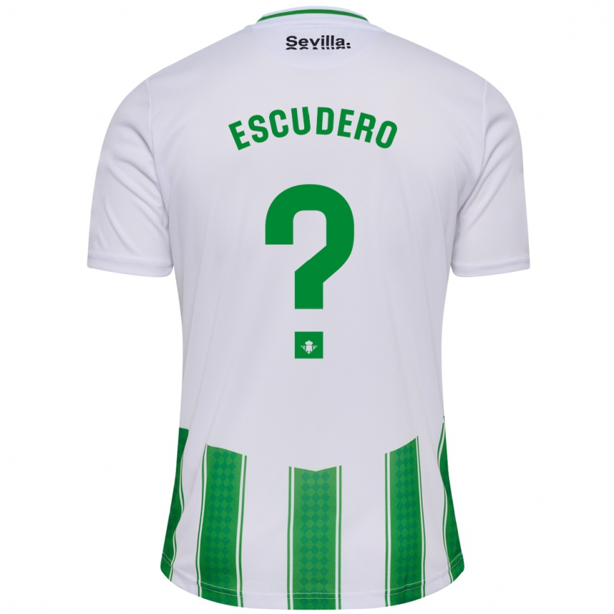 Hombre Fútbol Camiseta Ale Escudero #0 Blanco 1ª Equipación 2023/24