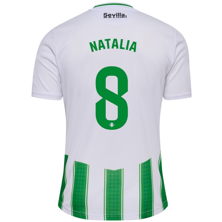 Hombre Fútbol Camiseta Natalia Montilla Martinez #8 Blanco 1ª Equipación 2023/24