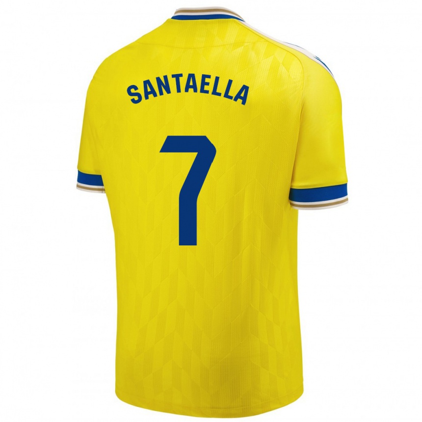 Hombre Fútbol Camiseta Natalia Santaella Picón #7 Amarillo 1ª Equipación 2023/24