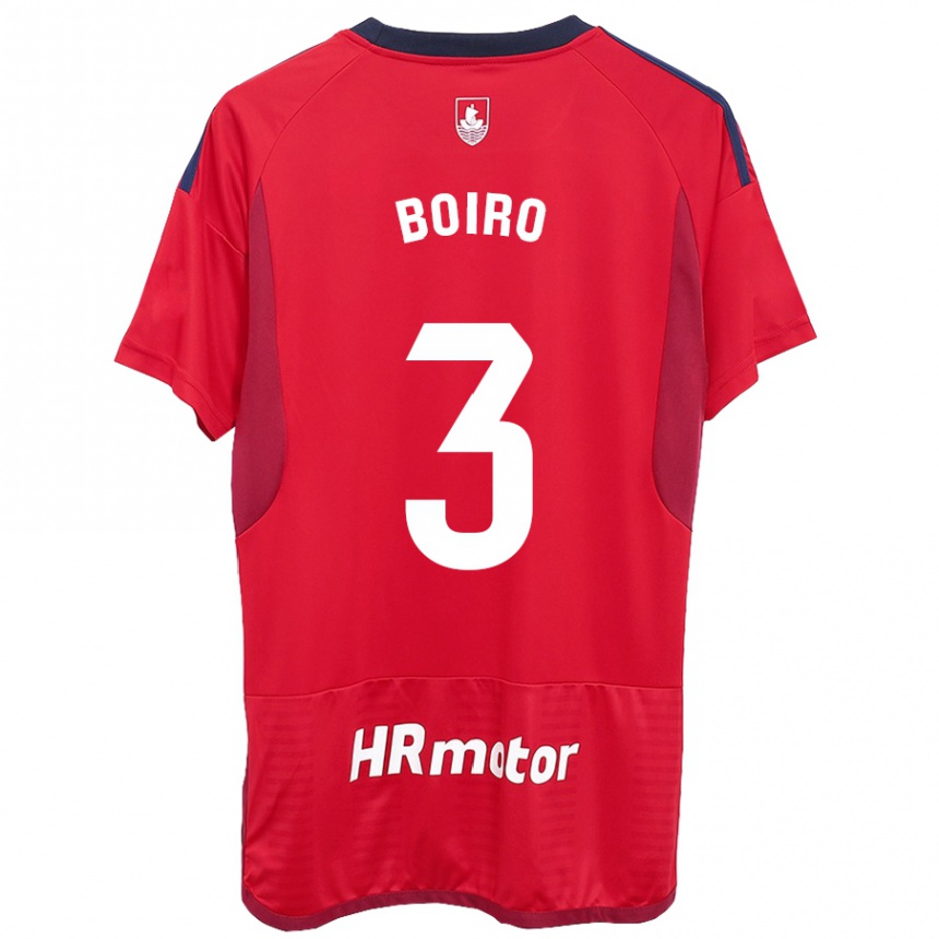 Hombre Fútbol Camiseta Adama Boiro #3 Rojo 1ª Equipación 2023/24