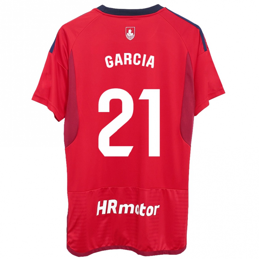 Hombre Fútbol Camiseta Jon García #21 Rojo 1ª Equipación 2023/24