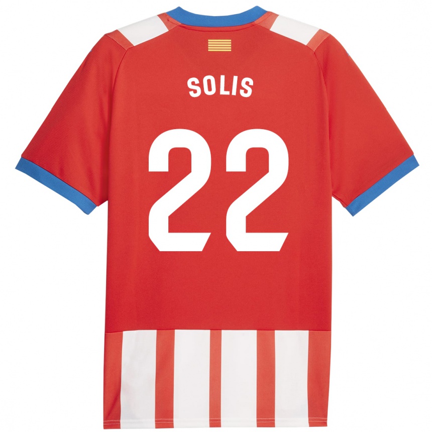 Hombre Fútbol Camiseta Jhon Solís #22 Rojo Blanco 1ª Equipación 2023/24