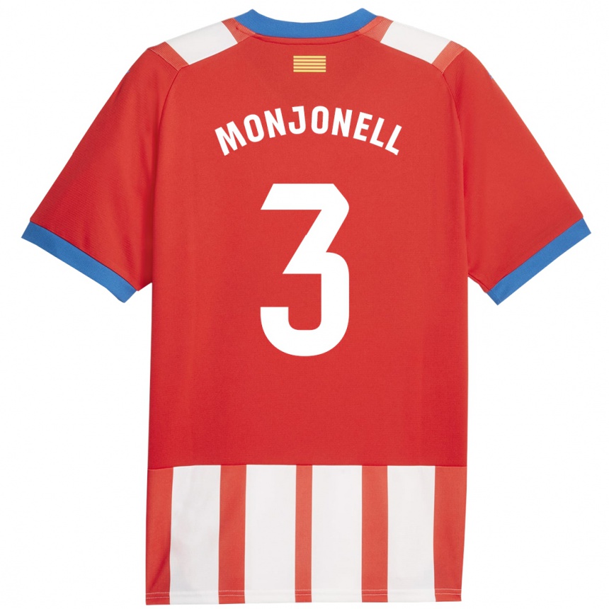 Hombre Fútbol Camiseta Eric Monjonell #3 Rojo Blanco 1ª Equipación 2023/24