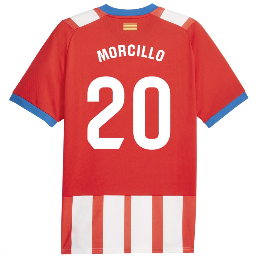 Hombre Fútbol Camiseta Luis Morcillo #20 Rojo Blanco 1ª Equipación 2023/24