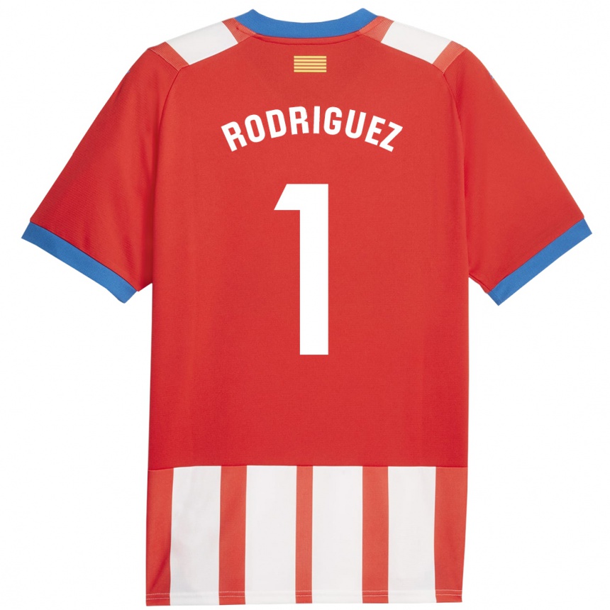 Hombre Fútbol Camiseta Maria Rodríguez #1 Rojo Blanco 1ª Equipación 2023/24