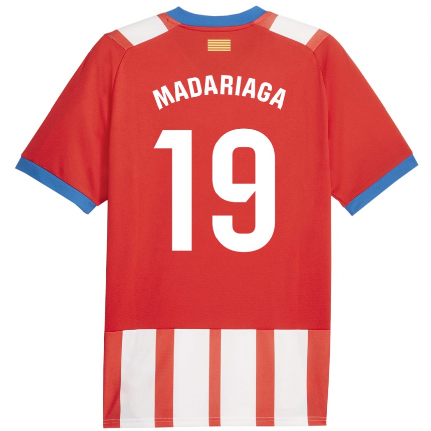 Hombre Fútbol Camiseta Génesis Madariaga #19 Rojo Blanco 1ª Equipación 2023/24