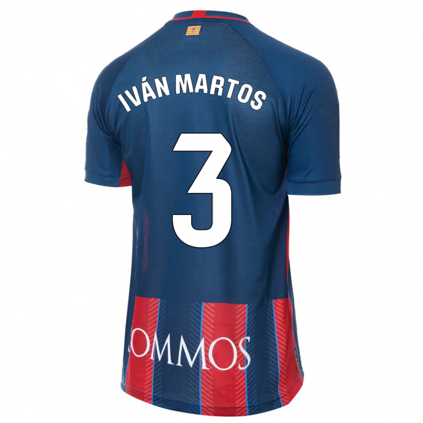 Hombre Fútbol Camiseta Iván Martos #3 Armada 1ª Equipación 2023/24