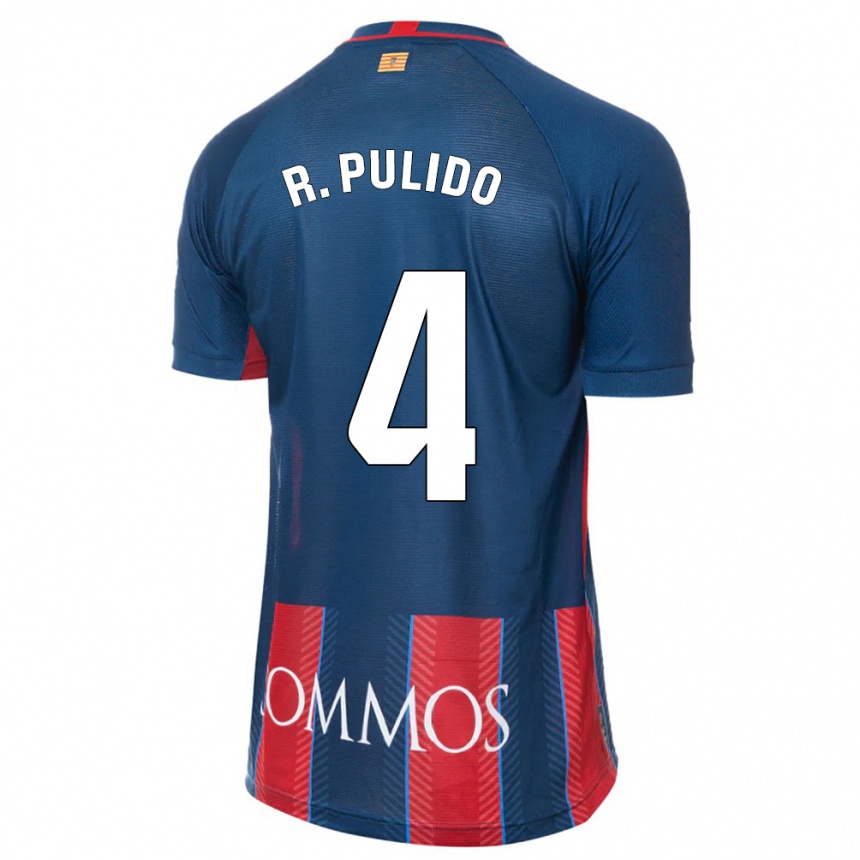 Hombre Fútbol Camiseta Rubén Pulido #4 Armada 1ª Equipación 2023/24