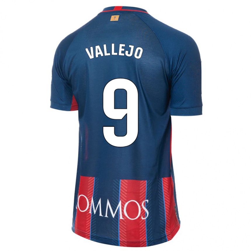 Hombre Fútbol Camiseta Hugo Vallejo #9 Armada 1ª Equipación 2023/24