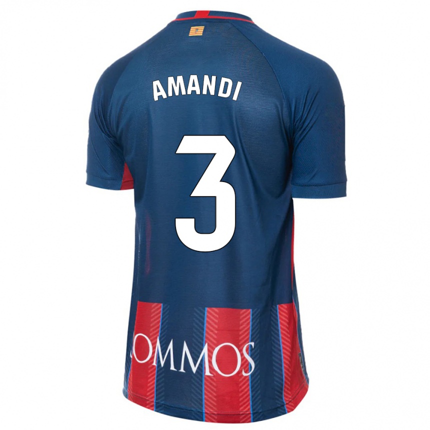 Hombre Fútbol Camiseta Iván Amandi #3 Armada 1ª Equipación 2023/24