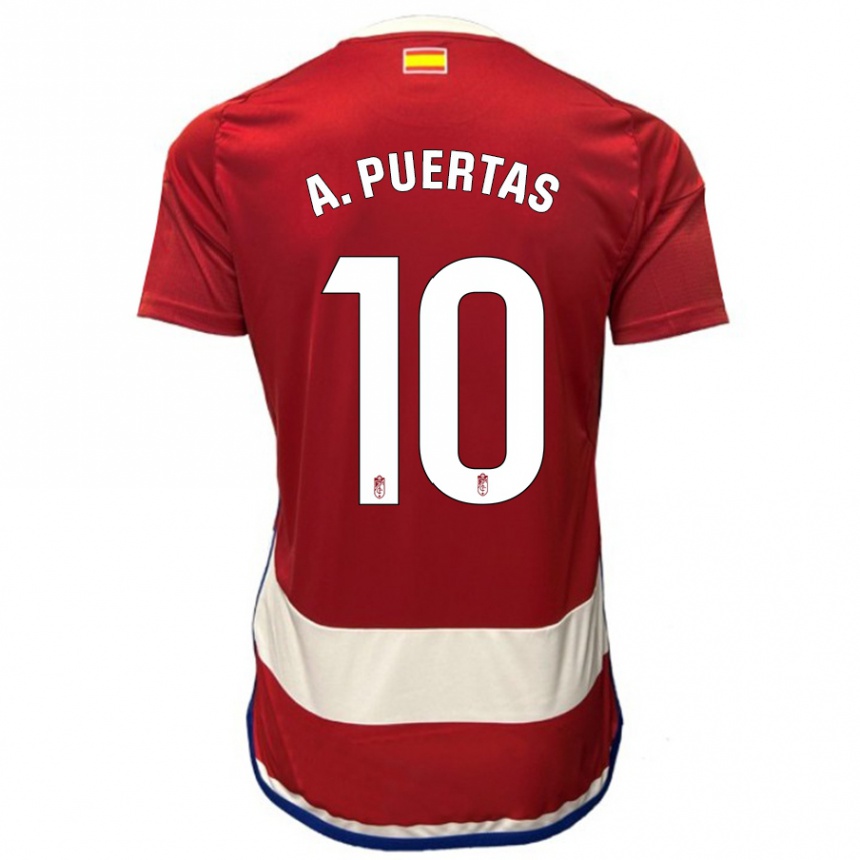 Hombre Fútbol Camiseta Antonio Puertas #10 Rojo 1ª Equipación 2023/24