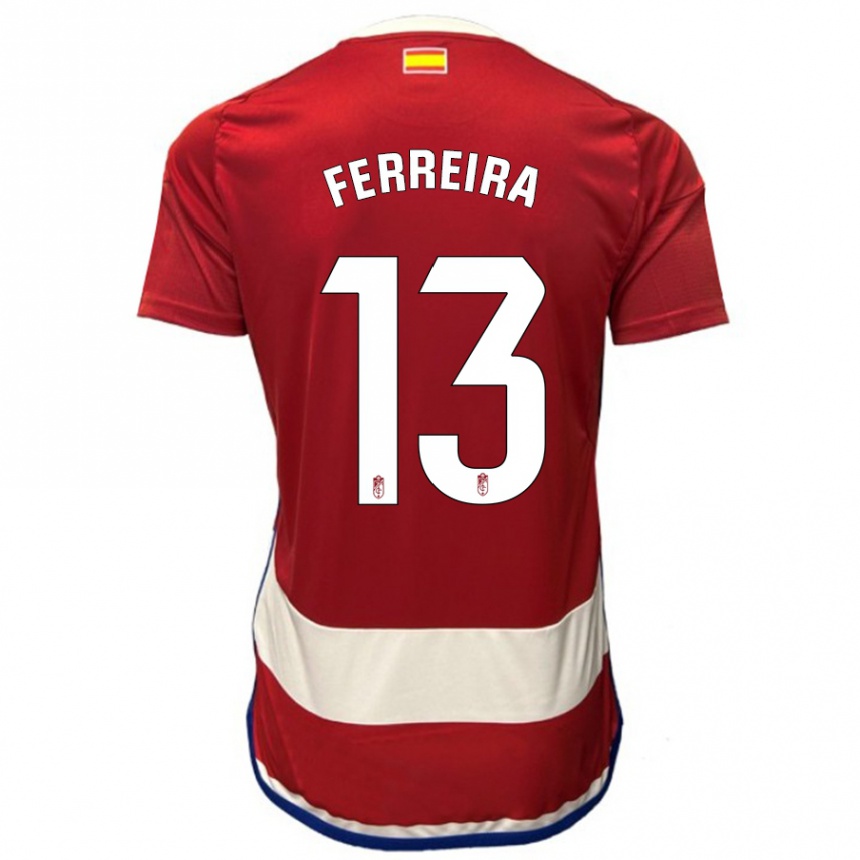 Hombre Fútbol Camiseta André Ferreira #13 Rojo 1ª Equipación 2023/24