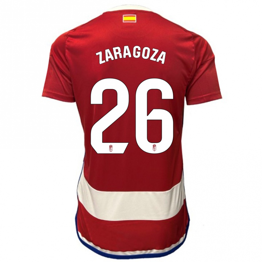 Hombre Fútbol Camiseta Bryan Zaragoza #26 Rojo 1ª Equipación 2023/24