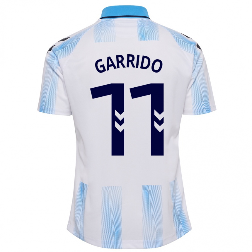 Hombre Fútbol Camiseta Rafael Garrido #11 Blanco Azul 1ª Equipación 2023/24