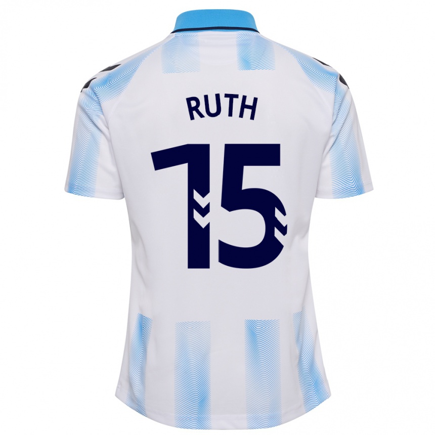 Hombre Fútbol Camiseta Ruth #15 Blanco Azul 1ª Equipación 2023/24