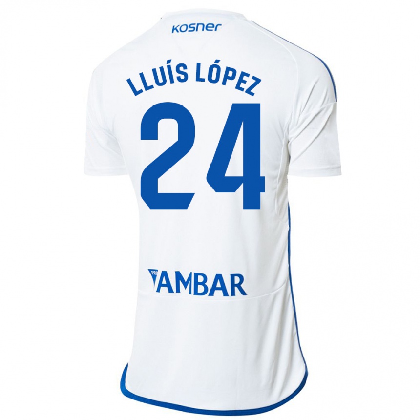 Hombre Fútbol Camiseta Lluís López #24 Blanco 1ª Equipación 2023/24