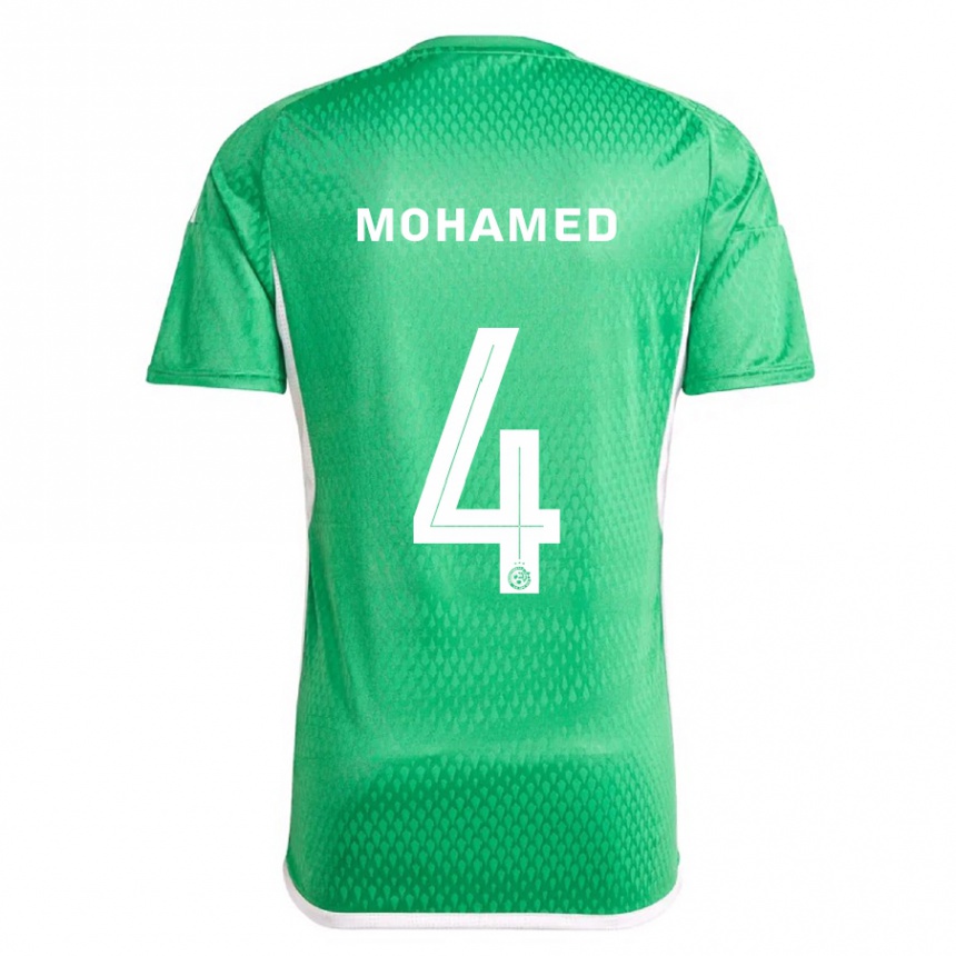 Hombre Fútbol Camiseta Ali Mohamed #4 Blanco Azul 1ª Equipación 2023/24