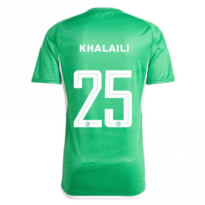 Hombre Fútbol Camiseta Anan Khalaili #25 Blanco Azul 1ª Equipación 2023/24