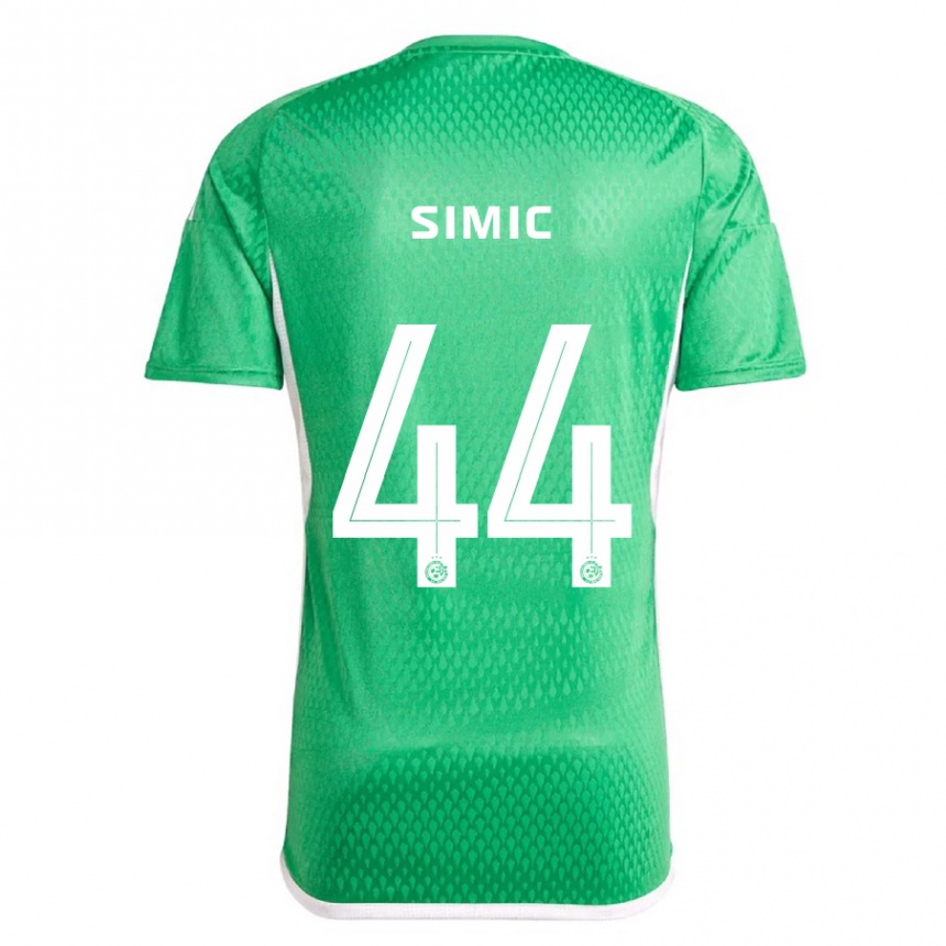 Hombre Fútbol Camiseta Lorenco Simic #44 Blanco Azul 1ª Equipación 2023/24