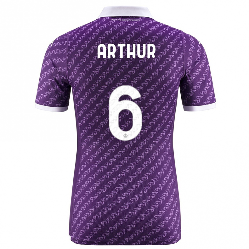 Hombre Fútbol Camiseta Arthur Melo #6 Violeta 1ª Equipación 2023/24