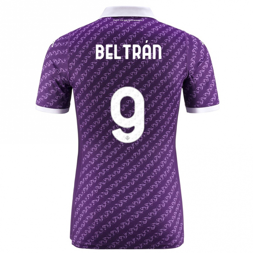 Hombre Fútbol Camiseta Lucas Beltrán #9 Violeta 1ª Equipación 2023/24