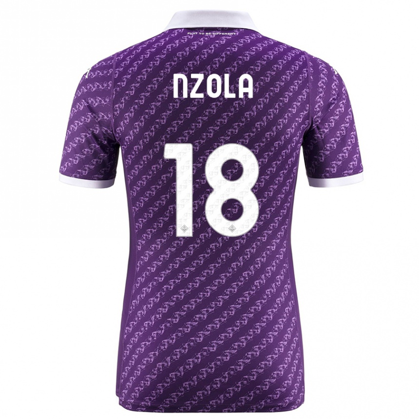 Hombre Fútbol Camiseta M'bala Nzola #18 Violeta 1ª Equipación 2023/24