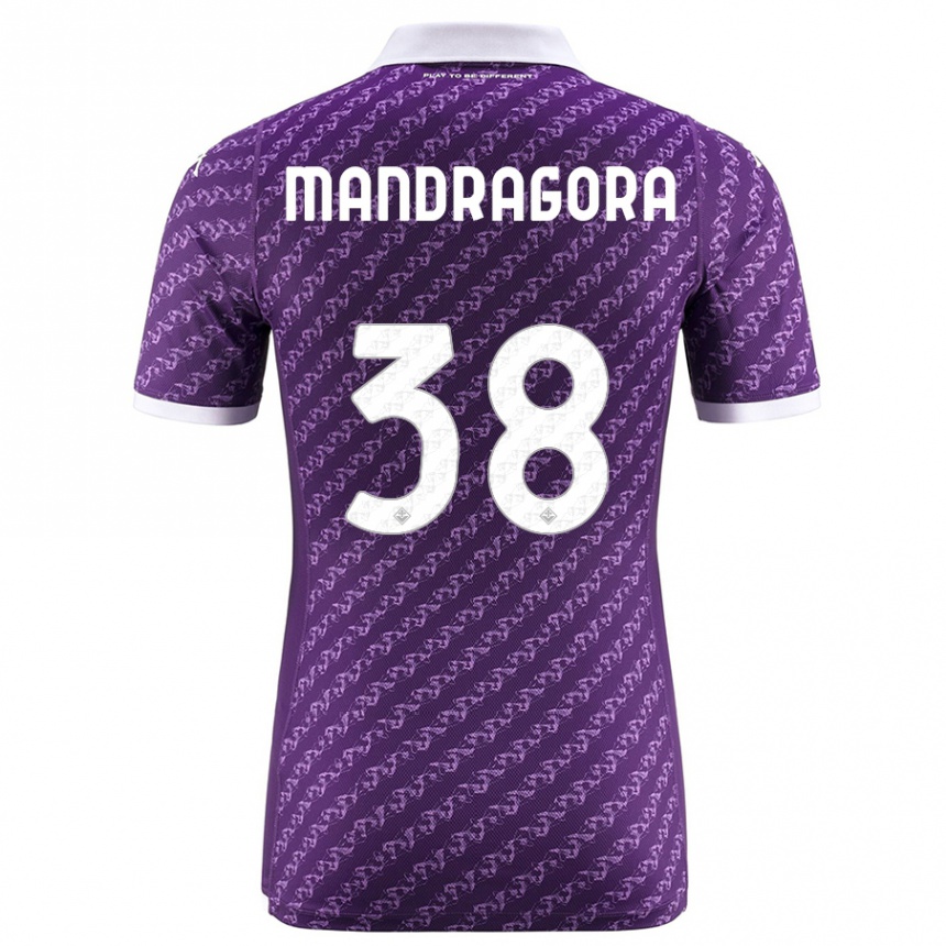 Hombre Fútbol Camiseta Rolando Mandragora #38 Violeta 1ª Equipación 2023/24
