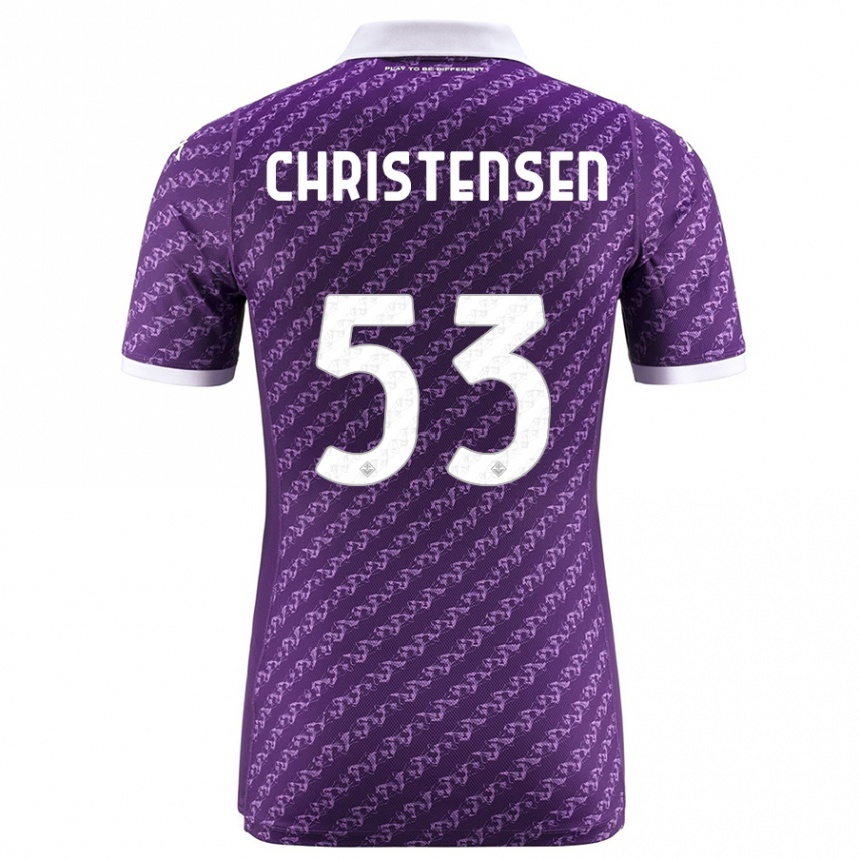 Hombre Fútbol Camiseta Oliver Christensen #53 Violeta 1ª Equipación 2023/24