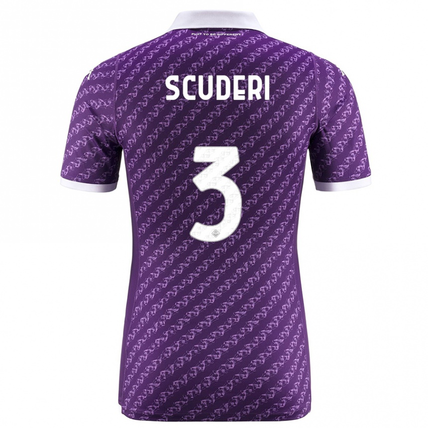 Hombre Fútbol Camiseta Giulio Scuderi #3 Violeta 1ª Equipación 2023/24