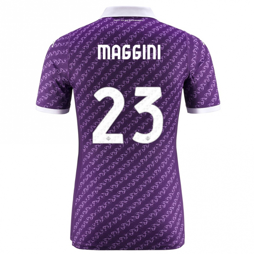 Hombre Fútbol Camiseta Filippo Maggini #23 Violeta 1ª Equipación 2023/24