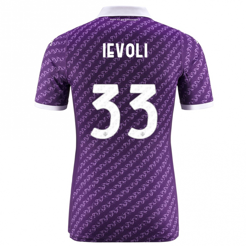 Hombre Fútbol Camiseta Mattia Ievoli #33 Violeta 1ª Equipación 2023/24