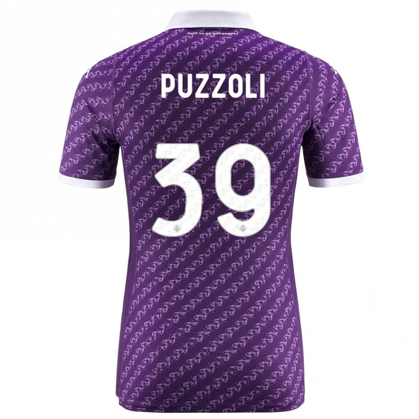 Hombre Fútbol Camiseta Giorgio Puzzoli #39 Violeta 1ª Equipación 2023/24