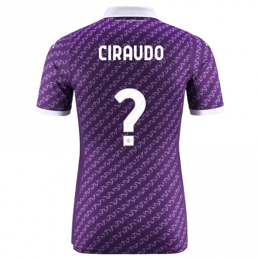 Hombre Fútbol Camiseta Alessio Ciraudo #0 Violeta 1ª Equipación 2023/24