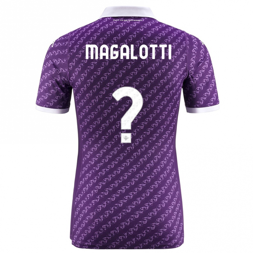 Hombre Fútbol Camiseta Mattia Magalotti #0 Violeta 1ª Equipación 2023/24